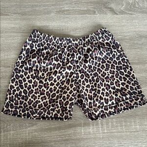 Leopard Print Women's Spandex Shorts